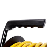 100FT Length Cable Heavy Duty Retractable Extension Cord Reel with 4pcs Outlets and Dust Cover - Fab Heavy Parts