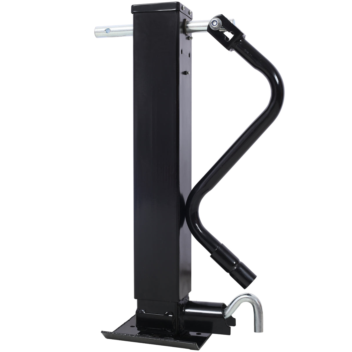 Weld On Trailer Jack 12,000 lbs. Capacity Sidewind Crank No Mount Square Tube 26 Inch Travel Heavy-Duty Square Tube