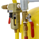 10Gal Pot Sandblaster 125 Psi Pressure Sand Blasting Complete Kit - Yellow - Fab Heavy Parts