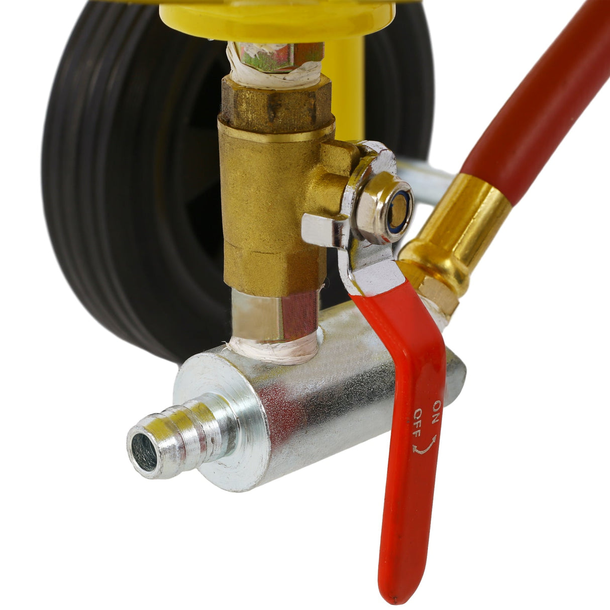 10Gal Pot Sandblaster 125 Psi Pressure Sand Blasting Complete Kit - Yellow - Fab Heavy Parts