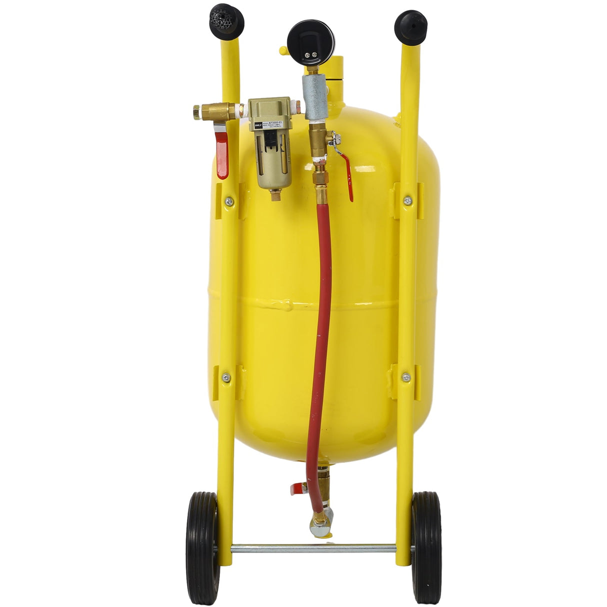 10Gal Pot Sandblaster 125 Psi Pressure Sand Blasting Complete Kit - Yellow - Fab Heavy Parts