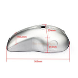 10L 2.6 Gallon Universal Cafe Racer Custom Gas Fuel Tank Cap Petcock Switch Key - Fab Heavy Parts