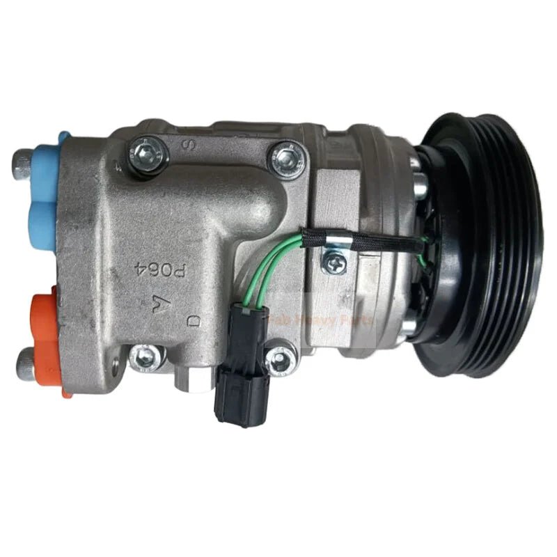 10PA15C A/C Compressor 1K191 - 6013B Fits for Doosan Daewoo Excavator DX300LC DX480LC Wheel Loader DL200 MEGA250V - Fab Heavy Parts