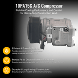10PA15C A/C Compressor 3L071 - 0059 400102 - 00381 Fits for Doosan Daewoo DX225 DX340LC - Fab Heavy Parts
