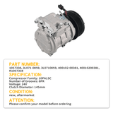 10PA15C A/C Compressor 3L071 - 0059 400102 - 00381 Fits for Doosan Daewoo DX225 DX340LC - Fab Heavy Parts