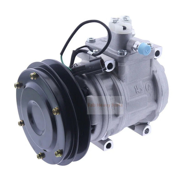 10PA15C A/C Compressor A4333459 Fits for John Deere Excavator 230LC 230LCR 270LC 330LCR 450LC 550LC - Fab Heavy Parts