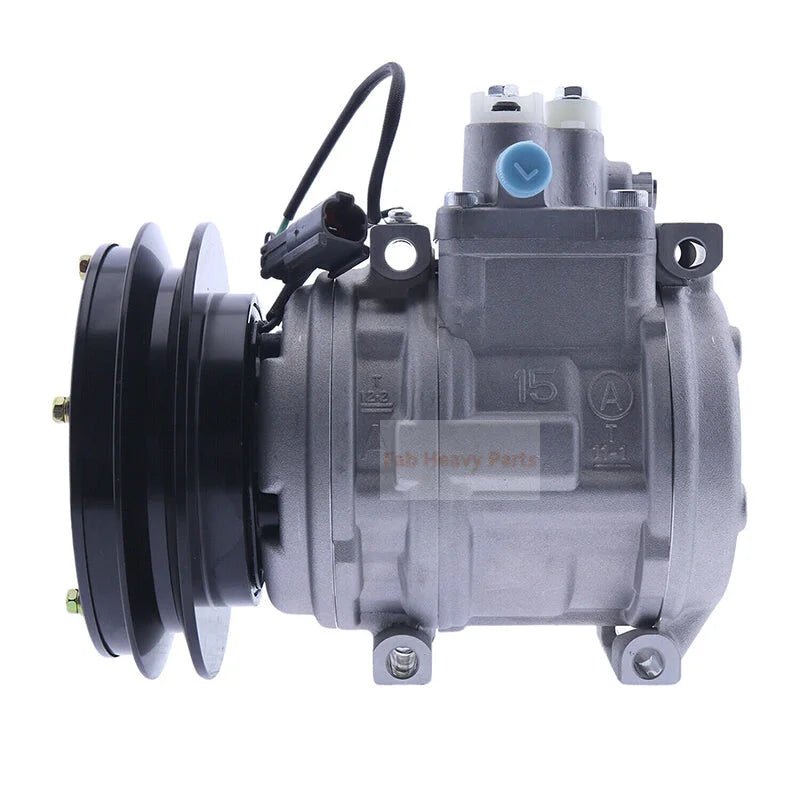 10PA15C A/C Compressor A4333459 Fits for John Deere Excavator 230LC 230LCR 270LC 330LCR 450LC 550LC - Fab Heavy Parts