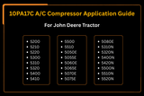 10PA17C A/C Compressor RE64024 Fits for John Deere Tractor 5055E 5065E 5075E 5200 5210 5220 5310 5320N 5400 5500 - Fab Heavy Parts