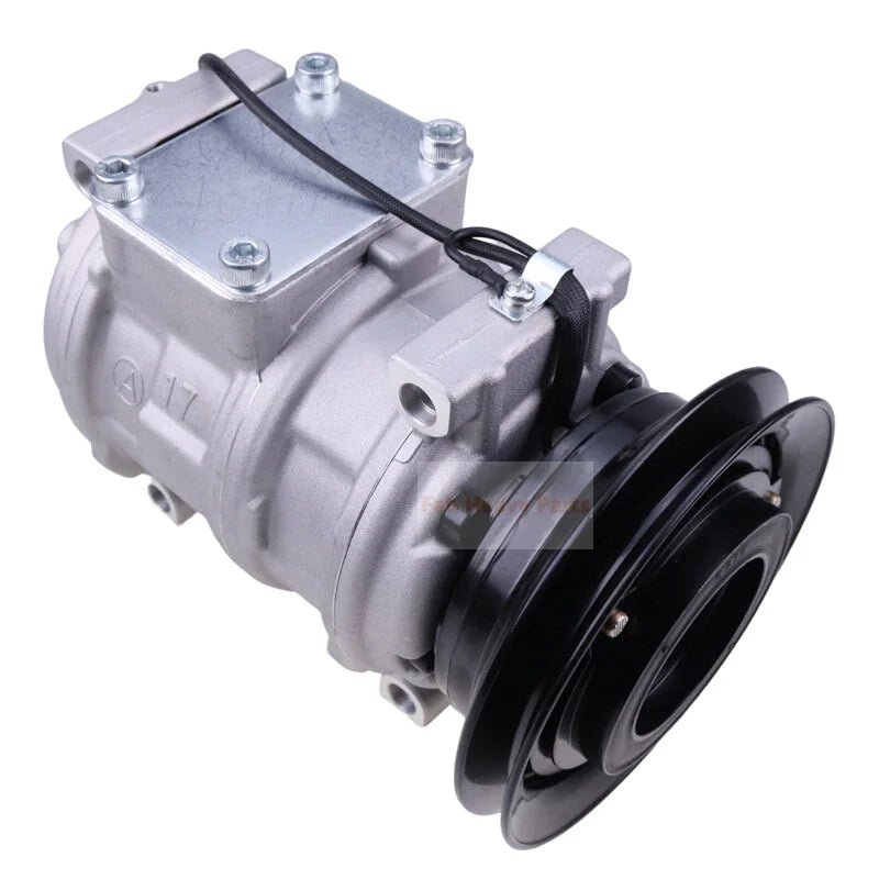 10PA17C A/C Compressor RE64024 Fits for John Deere Tractor 5055E 5065E 5075E 5200 5210 5220 5310 5320N 5400 5500 - Fab Heavy Parts