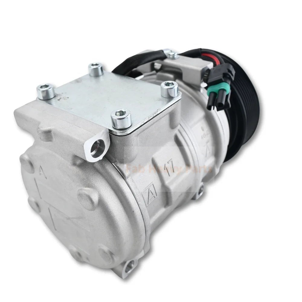 10PA17C A/C Compressor SE501820 SE503061 Fits for John Deere Loader 444J 544J 624H 624J 844J 844K 744H 744J 824J - Fab Heavy Parts