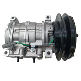 10S13C A/C Compressor 4709228 Fits for Hitachi Excavator ZX470 - 5G ZX670LC - 5B ZX870 - 5G - Fab Heavy Parts