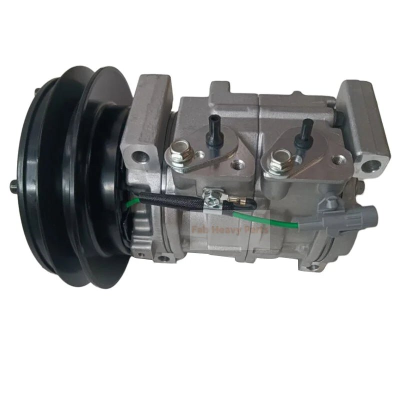 10S13C A/C Compressor 4709228 Fits for Hitachi Excavator ZX470 - 5G ZX670LC - 5B ZX870 - 5G - Fab Heavy Parts