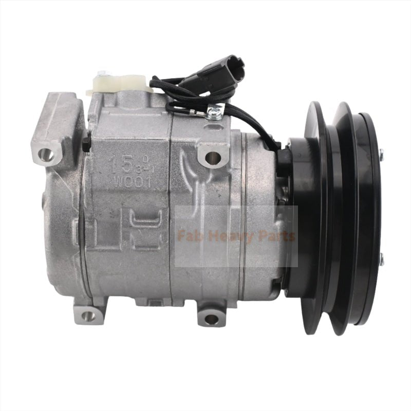10S15C Air Conditioning Compressor 418 - S62 - 3160 Fits for Komatsu Wheel Loader WA100 - 5 WA150 - 5 WA200 - 5 WA250 - 5 WA270 - 5 WA320 - 5 - Fab Heavy Parts