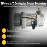 10S17C A/C Compressor 400102 - 00260 Fits for Doosan Excavator DX300LC - 5 DX350LC - 5 DX380LC - 5 DX420LC - 5 - Fab Heavy Parts