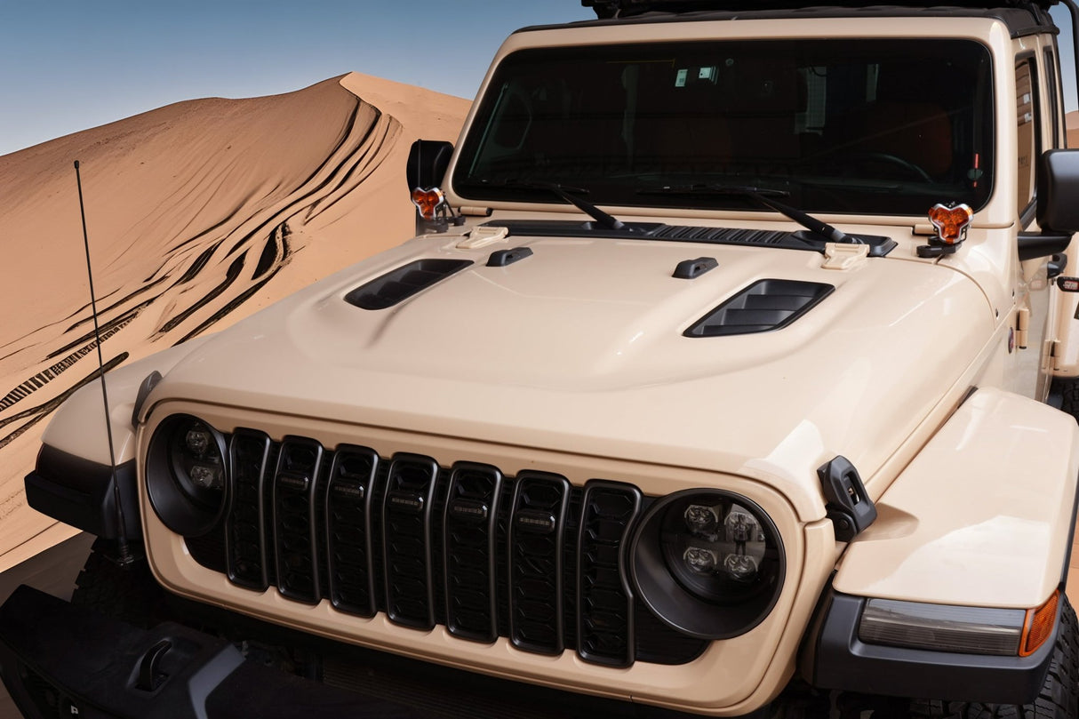 10th Anniversary Engine Hood For Jeep Wrangler JL 2018+ and Jeep Gladiator JT 2018+ (Not Fit for JL 392 and JT Mojave) - Fab Heavy Parts