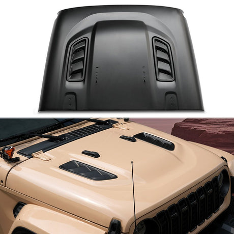 10th Anniversary Engine Hood For Jeep Wrangler JL 2018+ and Jeep Gladiator JT 2018+ (Not Fit for JL 392 and JT Mojave) - Fab Heavy Parts
