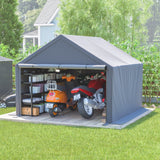 10x10ft Outdoor Storage Shed All - Weather Garden Shelter with Waterproof UV - Resistant Cover Multi - Functional Utility Cabin for Bicycle, Tool, Wood Storage - Fab Heavy Parts