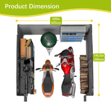 10x10ft Outdoor Storage Shed All - Weather Garden Shelter with Waterproof UV - Resistant Cover Multi - Functional Utility Cabin for Bicycle, Tool, Wood Storage - Fab Heavy Parts