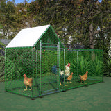 10x3FT Metal Chicken Coop with Cover - Fab Heavy Parts