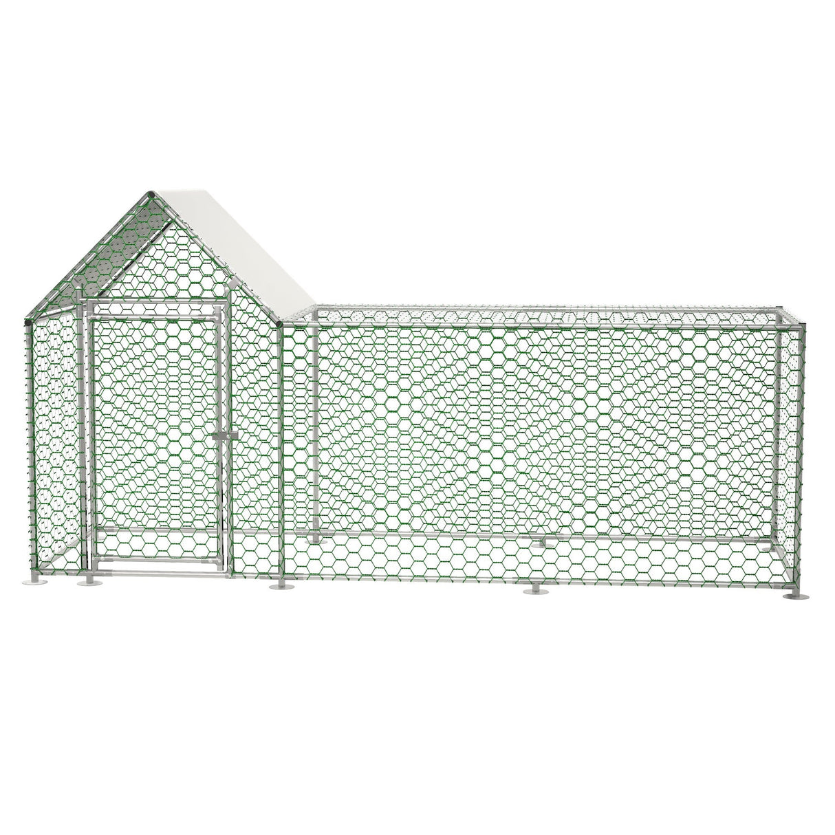 10x3FT Metal Chicken Coop with Cover - Fab Heavy Parts