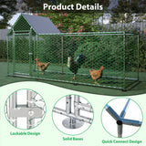 10x3FT Metal Chicken Coop with Cover - Fab Heavy Parts