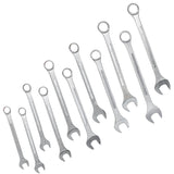 11 PCS Metric Jumbo Combination Wrench Set Extra Large, MM 34, 35, 36, 38, 40, 41, 42, 44, 46, 48, 50mm - Chrome Plated - Fab Heavy Parts