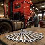 11 PCS SAE Jumbo Combination Wrench Set Extra Large SAE 1-5/16", 1-3/8", 1-7/16", 1-1/2", 1-9/16", 1-5/8", 1-11/16", 1-3/4", 1-13/16", 1-7/8", 2" Chrome Plated - Fab Heavy Parts