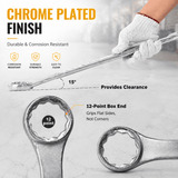 11 PCS SAE Jumbo Combination Wrench Set Extra Large SAE 1-5/16", 1-3/8", 1-7/16", 1-1/2", 1-9/16", 1-5/8", 1-11/16", 1-3/4", 1-13/16", 1-7/8", 2" Chrome Plated - Fab Heavy Parts
