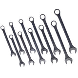 11 Piece Jumbo Combination Wrench Set Metric 1 - 5/16'' to 2'' Black Oxide with Pouch - Fab Heavy Parts