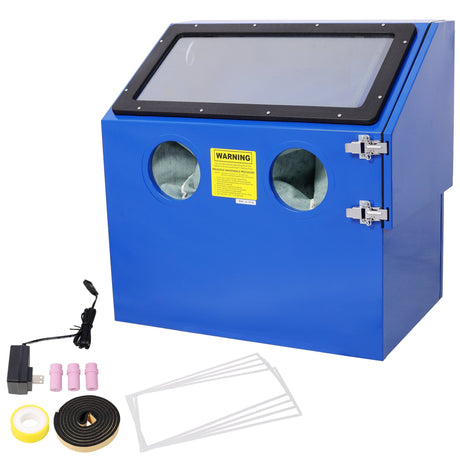 110L Bench Top Sandblast Cabinet with Heavy Steel Construction and Built - in Blast Gloves for No Sand Leakage Bright LED Lighting System - Fab Heavy Parts