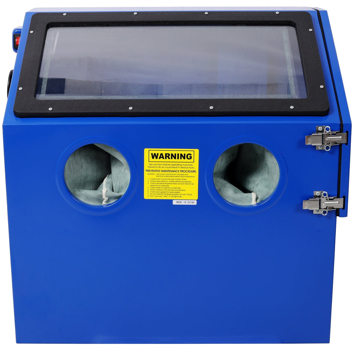 110L Bench Top Sandblast Cabinet with Heavy Steel Construction and Built - in Blast Gloves for No Sand Leakage Bright LED Lighting System - Fab Heavy Parts