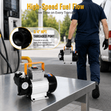 110V AC Portable Self-Priming Fuel Pump Fast Transfer Pump for Diesel Kerosene Biodiesel - Fab Heavy Parts