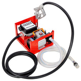 110V Self-Priming Diesel Fuel Transfer Pump Kit with Manual Nozzle Electric Oil Pump with Flow Meter 13FT Hose & Fuel Nozzle Assembly - Fab Heavy Parts