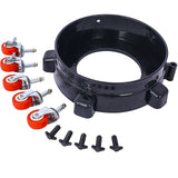 11.2 Inch Bucket Dolly Removable Rolling Bucket 5 Roll Swivel Casters Turning - Black - Fab Heavy Parts