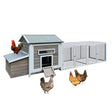 118“ Outdoor Wooden Chicken Coop with Free - range Doors Nesting Box Leakproof Pull - on Tray - Fab Heavy Parts