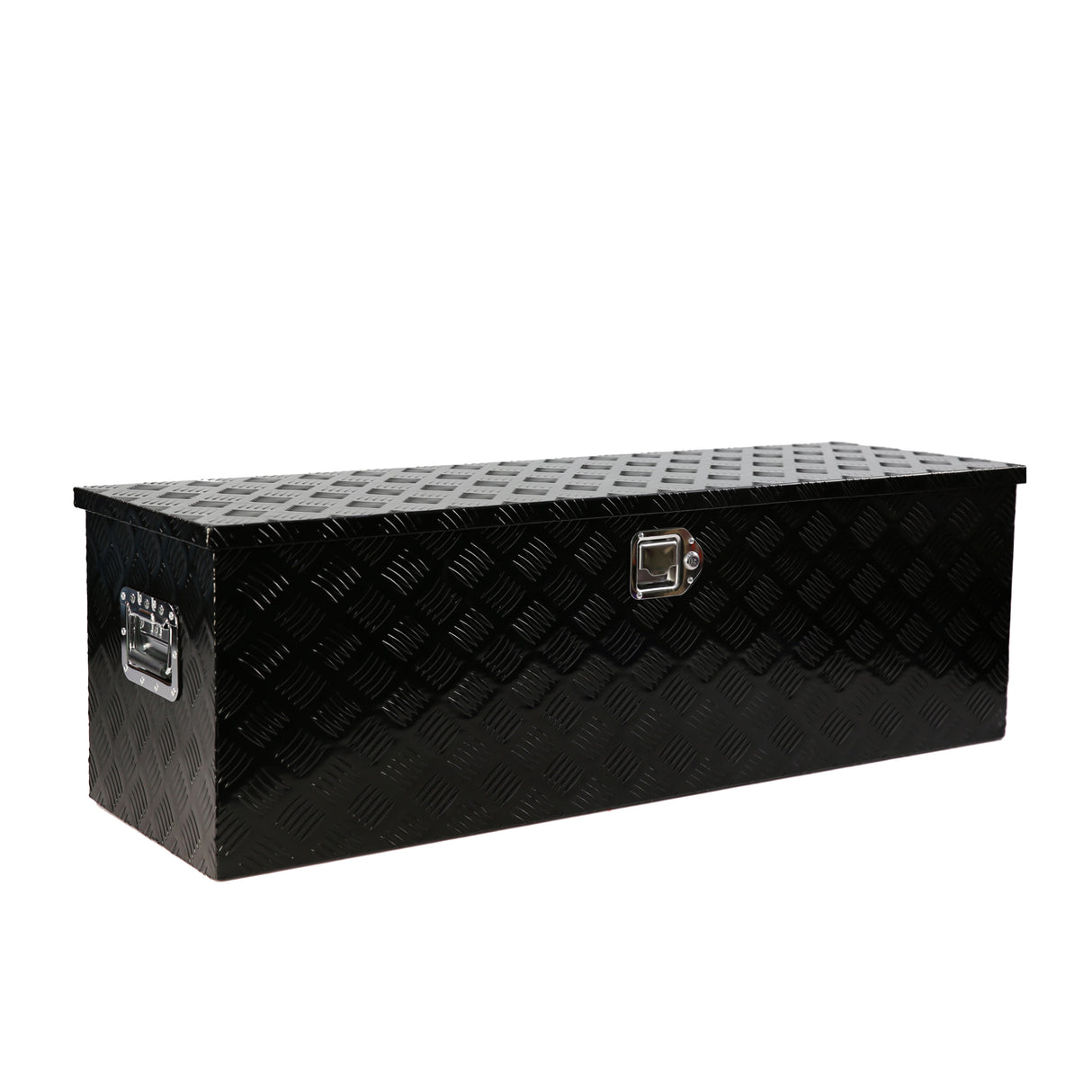 48 Inch Truck Box Heavy Duty Aluminum Stripes Plated Tool Long Box with Lock and Key 48"×15.2"×15.2"