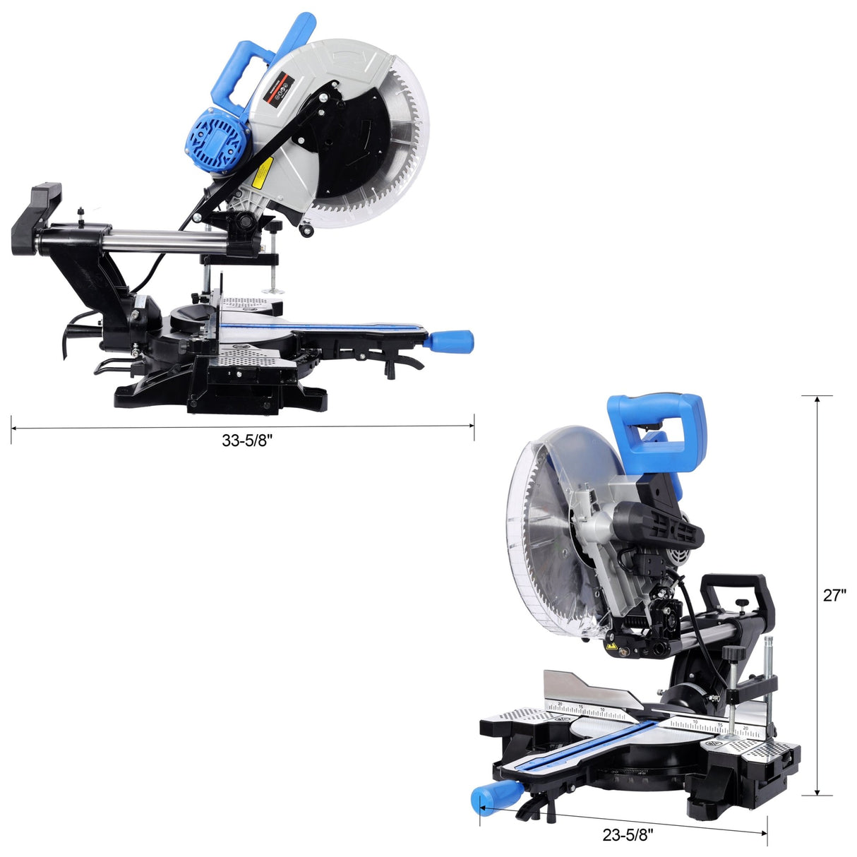 12 Inch Dual Bevel Sliding Miter Saw with Laser Guide 80T Blade with Extension Table 4.2x13 Inch Cutting Capacity ETL Certificate - Fab Heavy Parts