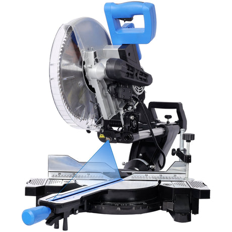 12 Inch Dual Bevel Sliding Miter Saw with Laser Guide 80T Blade with Extension Table 4.2x13 Inch Cutting Capacity ETL Certificate - Fab Heavy Parts
