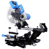 12 Inch Dual Bevel Sliding Miter Saw with Laser Guide 80T Blade with Extension Table 4.2x13 Inch Cutting Capacity ETL Certificate - Fab Heavy Parts
