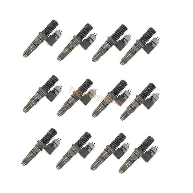 12 PCS Fuel Injector 3920220 392 - 0220 Fits for Caterpillar CAT Engine 3508 3508B 3508C 3512 3512B 3512C 3516 3516B 3516C - Fab Heavy Parts