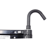 12.5FT Telescopic Ladder Aluminum Ladder with Non - Slip Feet and Stable Hook Portable Extension Ladder for Household and Outdoor Working 330lbs Capacity - Black - Fab Heavy Parts