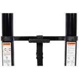 12.5FT Telescopic Ladder Aluminum Ladder with Non - Slip Feet Portable Extension Ladder for Household and Outdoor Working 330lb Capacity - Black - Fab Heavy Parts