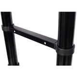 12.5FT Telescopic Ladder Aluminum Ladder with Non - Slip Feet Portable Extension Ladder for Household and Outdoor Working 330lb Capacity - Black - Fab Heavy Parts