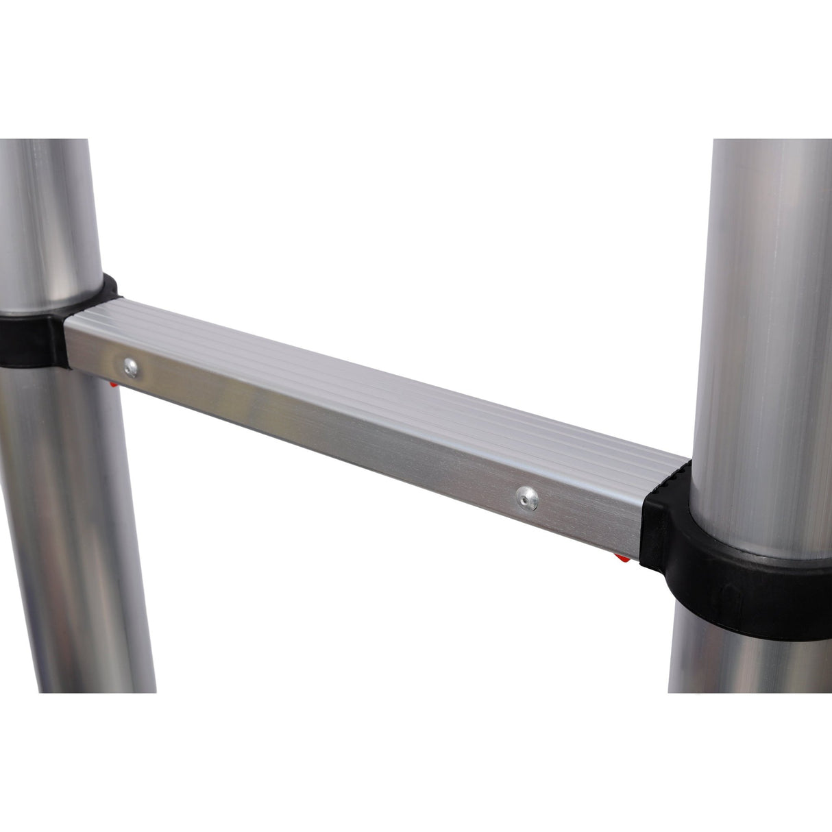 12.5FT Telescopic Ladder Aluminum Ladder with Non - Slip Feet With Stabilizer Portable Extension Ladder for Household and Outdoor Working 330lbs Capacity - Silver - Fab Heavy Parts