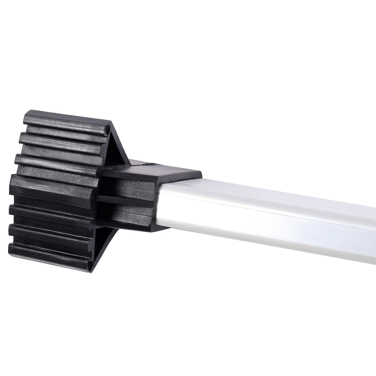 12.5FT Telescopic Ladder Aluminum Ladder with Non - Slip Feet With Stabilizer Portable Extension Ladder for Household and Outdoor Working 330lbs Capacity - Silver - Fab Heavy Parts