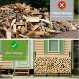 12.7FT Outdoor Firewood Rack with Cover 52x14.2x46.1in, Heavy Duty Firewood Holder & 600D Oxford Waterproof Cover for Fireplace, Patio, Indoor Outdoor - Fab Heavy Parts