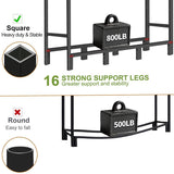 12.7FT Outdoor Firewood Rack with Cover 52x14.2x46.1in, Heavy Duty Firewood Holder & 600D Oxford Waterproof Cover for Fireplace, Patio, Indoor Outdoor - Fab Heavy Parts
