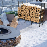 12.7FT Outdoor Firewood Rack with Cover 52x14.2x46.1in, Heavy Duty Firewood Holder & 600D Oxford Waterproof Cover for Fireplace, Patio, Indoor Outdoor - Fab Heavy Parts