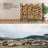 12.7FT Outdoor Firewood Rack with Cover 52x14.2x46.1in, Heavy Duty Firewood Holder & 600D Oxford Waterproof Cover for Fireplace, Patio, Indoor Outdoor - Fab Heavy Parts