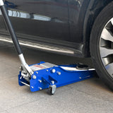 5 Ton Low Profile Floor Jack Heavy-Duty Steel Racing with Dual Piston Quick Lift Pump Lifting Range 4"-21"